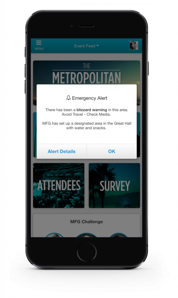 Using event security technology with an app