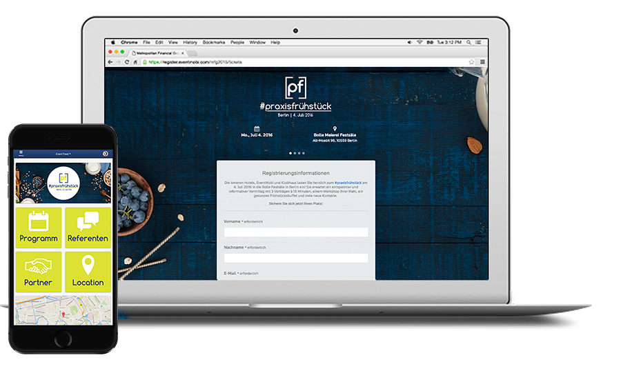 EventMobi #praxisfrühstück Registrierung