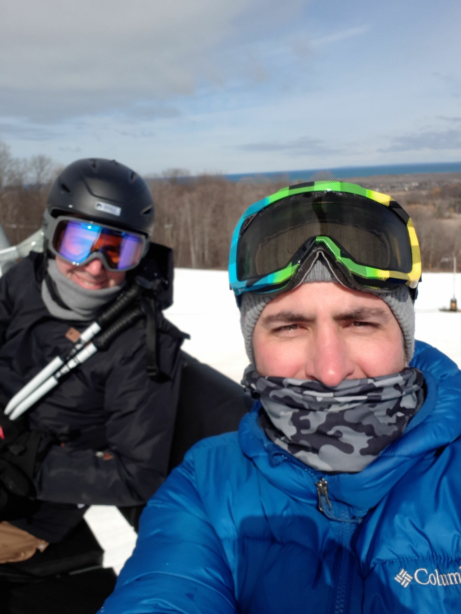SkiMobi - Mobiers Vander and Bruno hit the top of the slopes at Blue Mountain during SkiMobi