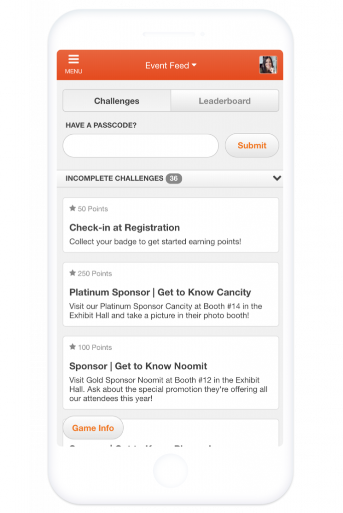 Event Gamification Challenges