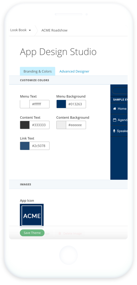 Advanced Designer Custom Branding EventMobi