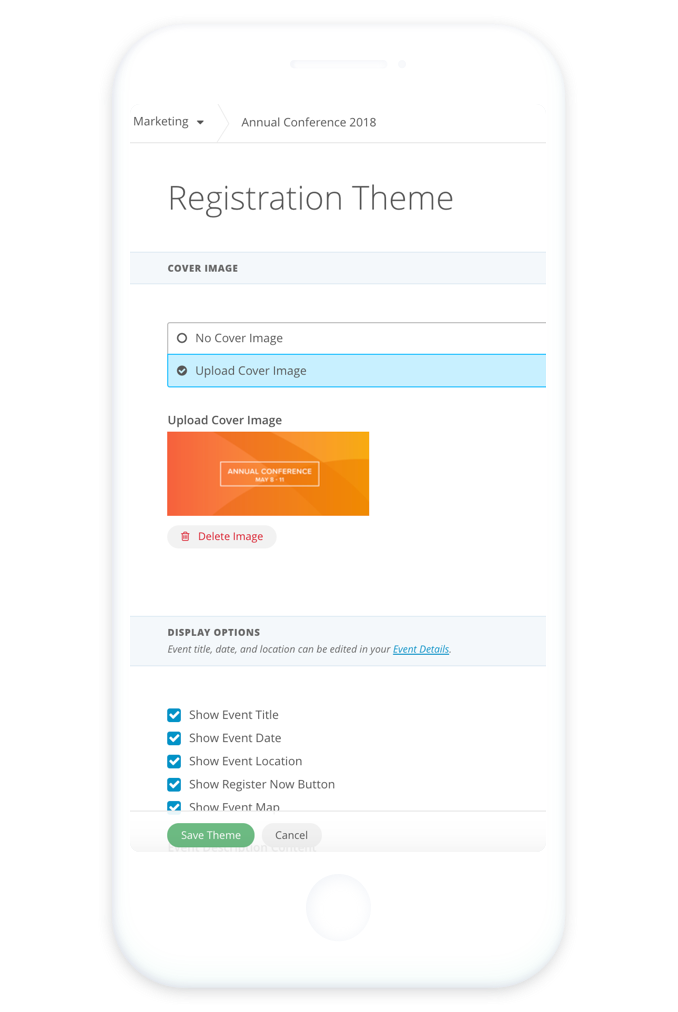 Event App Registration - Custom - More