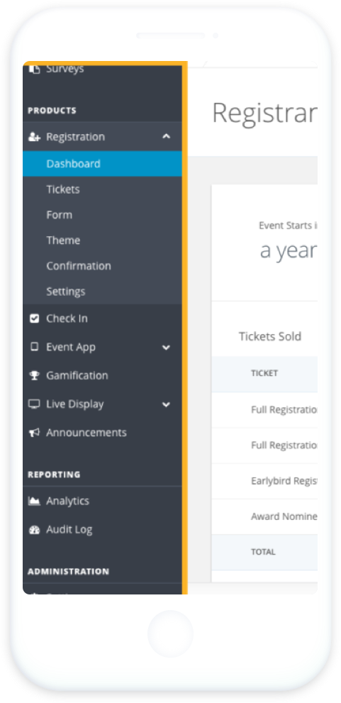 Registrierung Eventtechnologie EventMobi