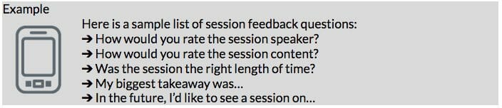 event app session feedback questions