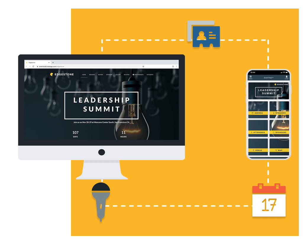 Registration and event app data sharing