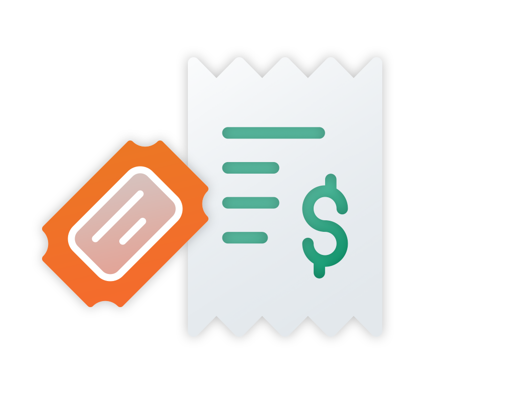 Zahlungsabwicklung & Ticketverkauf (Icon: Rechnung)