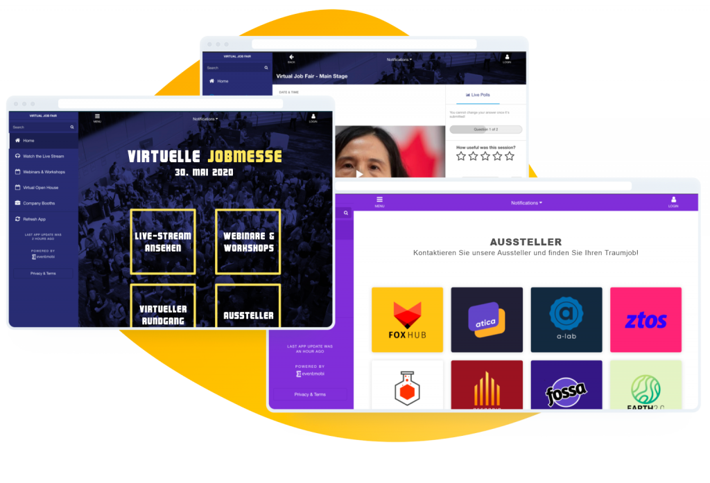 Beispiele eines virtuellen Events: die virtuelle Jobmesse