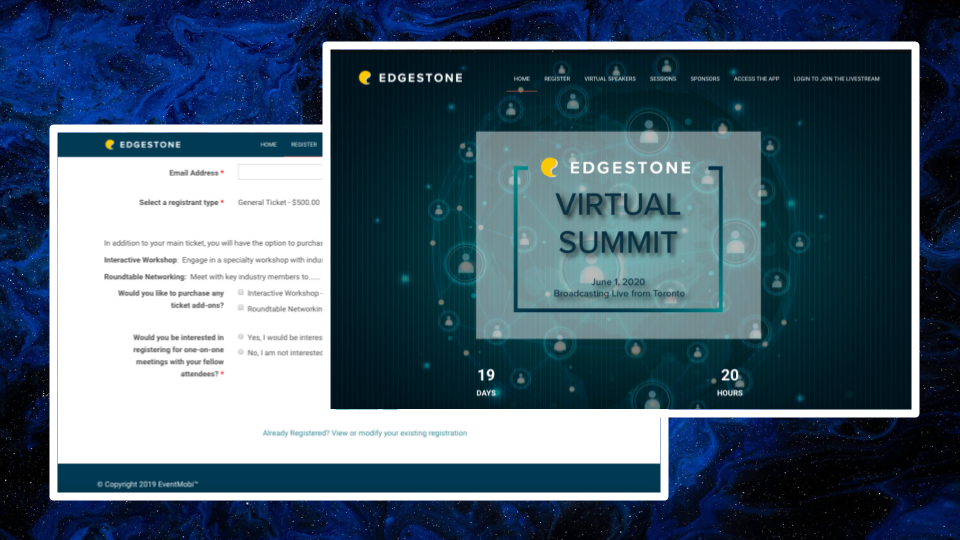 Easily set up a branded registration page for your online event