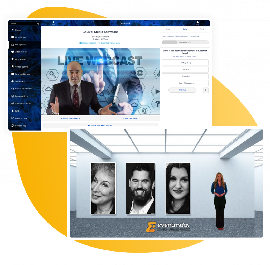 Example of EventMobi's virtual conference platform