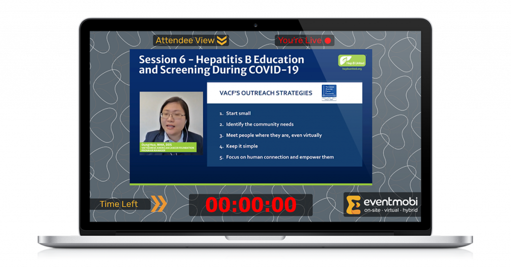 A video editing software showing a speaker video and a title card side by side