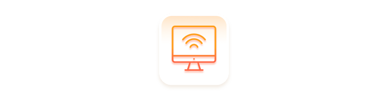 Laptop-Icon mit WLAN-Symbol