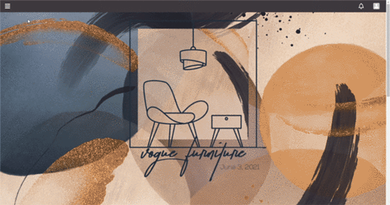 An animated GIF showing a Virtual Space with the left and right menus being opened and closed in succession