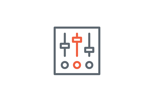 Icon - control audio volume and use an audio mixer on your live stream event platform