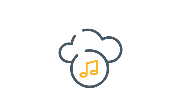 Icon - Set the mood with background music at your virtual event