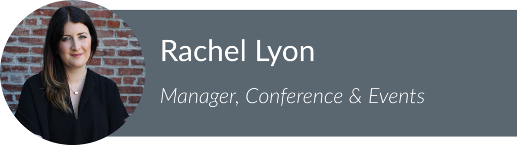 A professional headshot of Rachel Lyon, the Manager of Conference and Events at CSAE. 