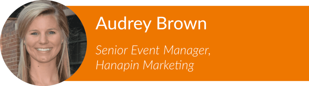 A professional headshot of Audrey Brown, Senior Event Manager at Hanapin Marketing.