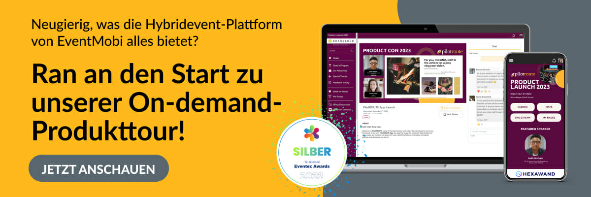 Ein Produkt-Tour-Banner mit “Jetzt ansehen”-Button.