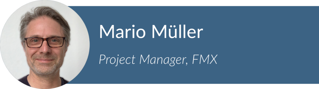 Professional headshot of Mario Müller, the Project Manager at FMX