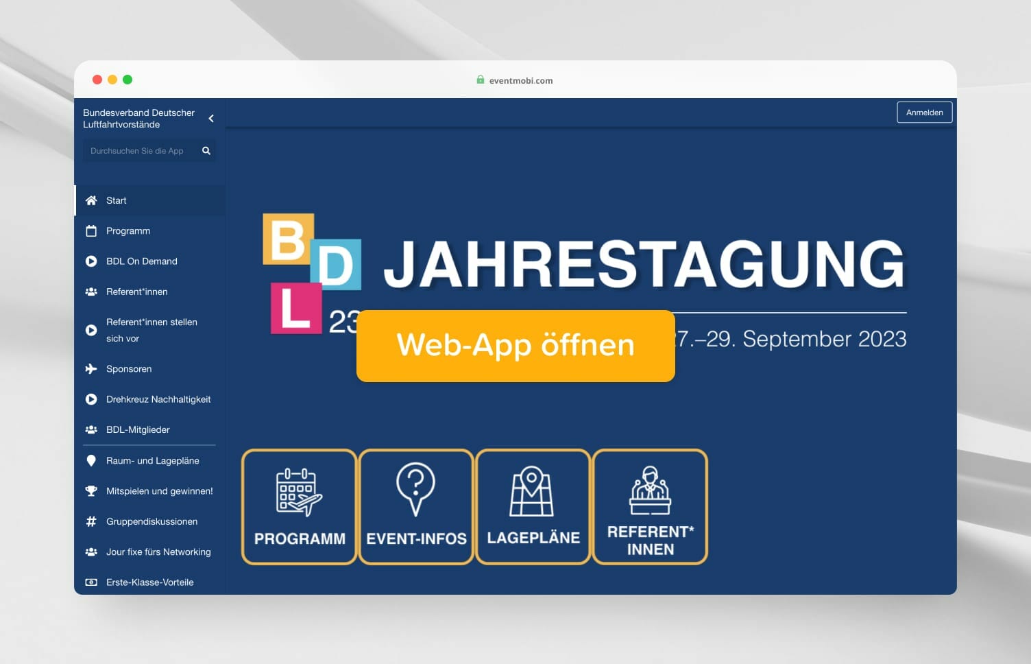 Web-App öffnen