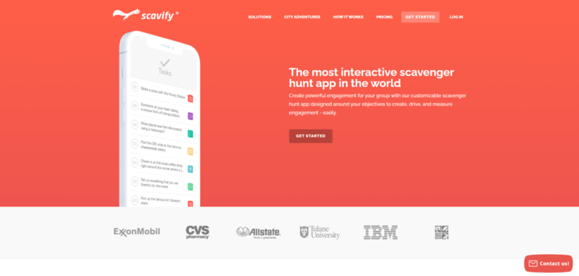 Scavify's homepage