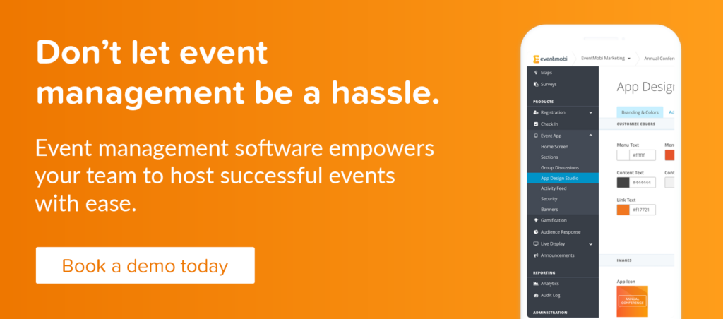 Book a demo of EventMobi’s event management software to host successful nonprofit events with ease.
