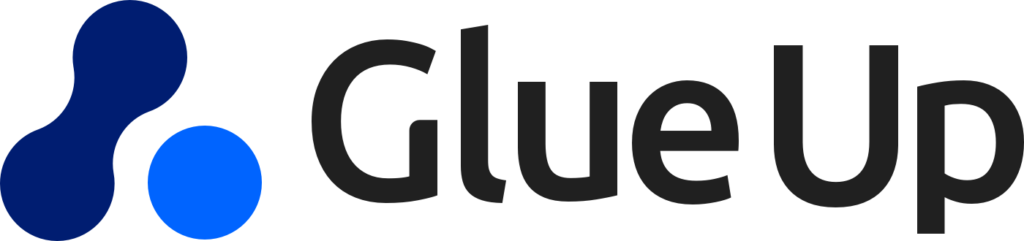 The logo for GlueUp, a top association event management software
