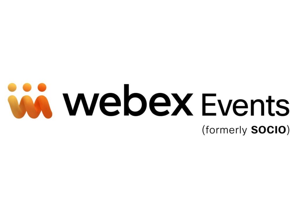 The logo for Webex Events, a comprehensive event management system