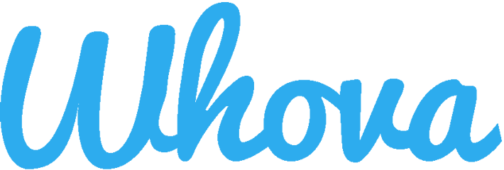 The logo for Whova, a conference event management software