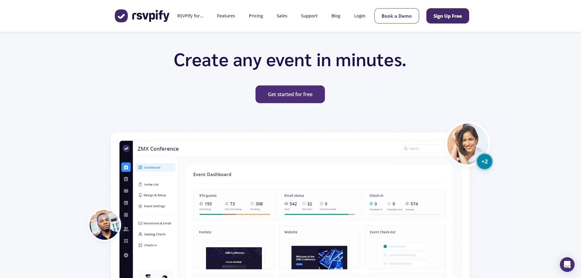 RSVPify's homepage