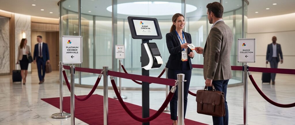 Badge-Ausgabe für VIP-Gäste