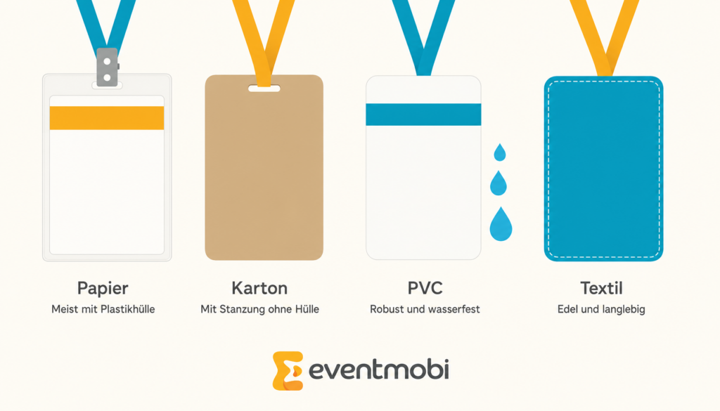 Grafik: Event-Badge-Materialien