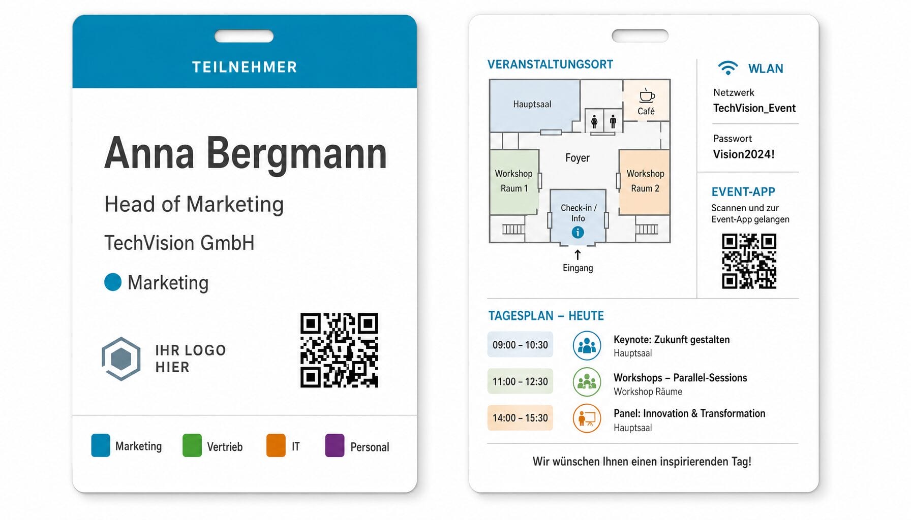 Abteilungs-Farbcode-Badge