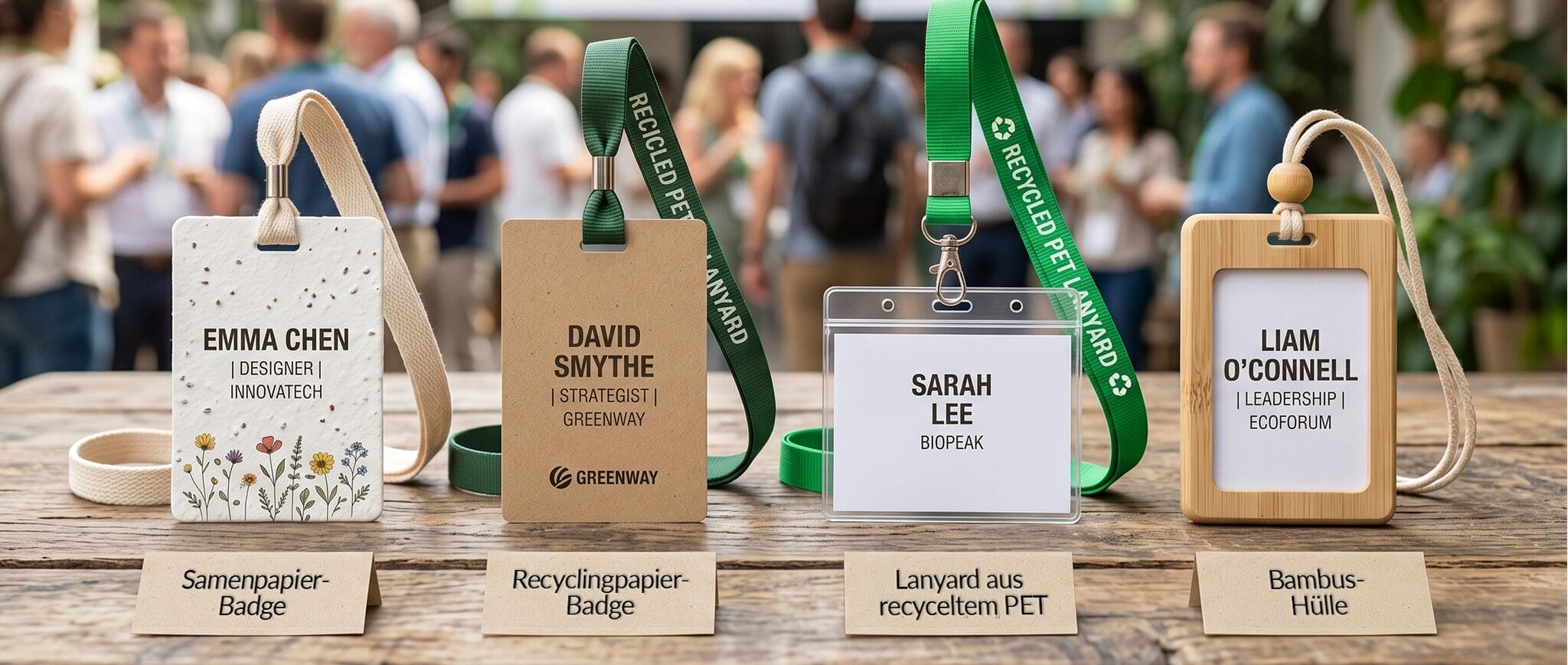 Nachhaltige Event-Badge-Ideen