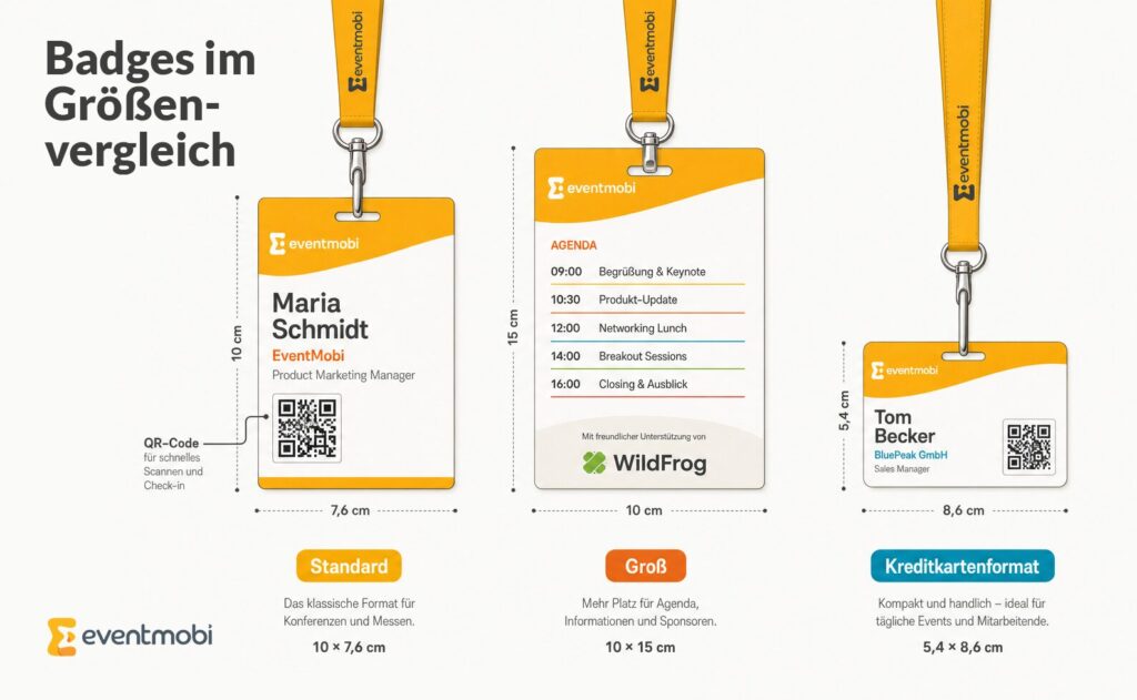 Grafik: Event-Badges im Größenvergleich