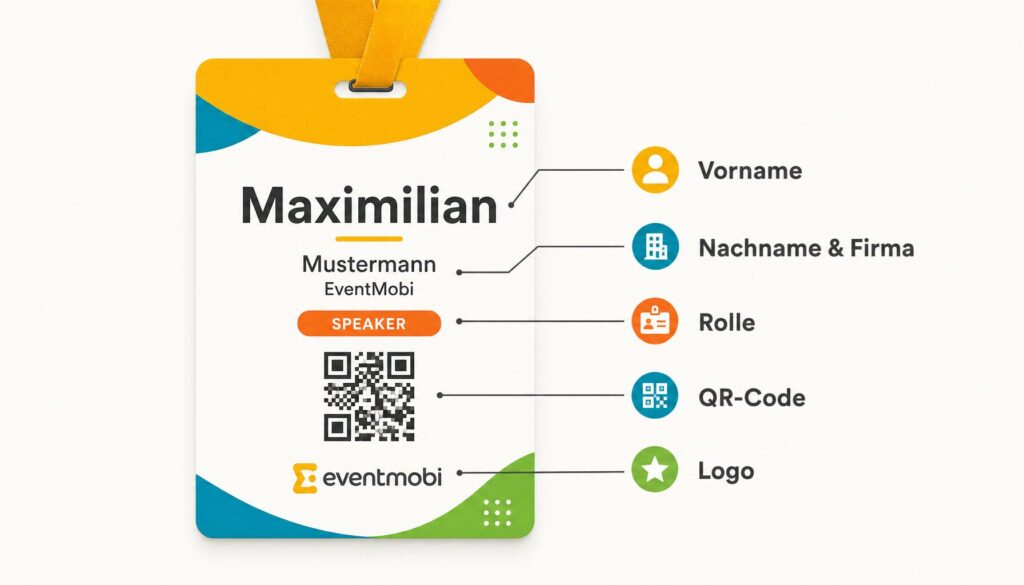 Infografik: Was gehört auf ein gutes Messe-Badge?