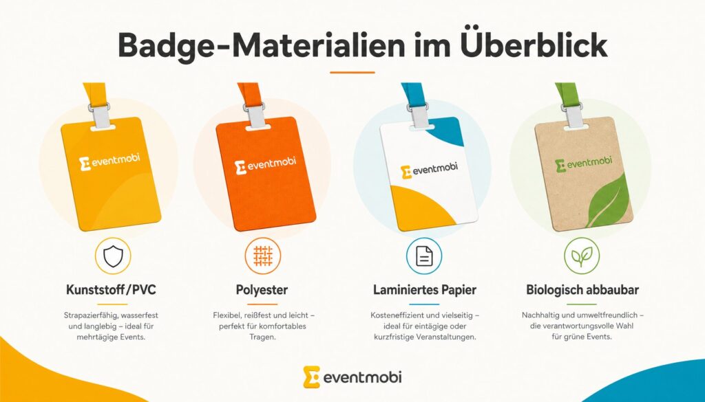 Infografik: Badge-Materialien im Überblick