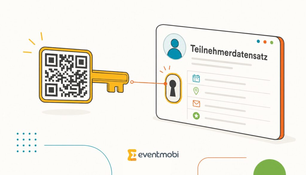 Grafik: QR-Code als Schlüssel zum Teilnehmerdatensatz