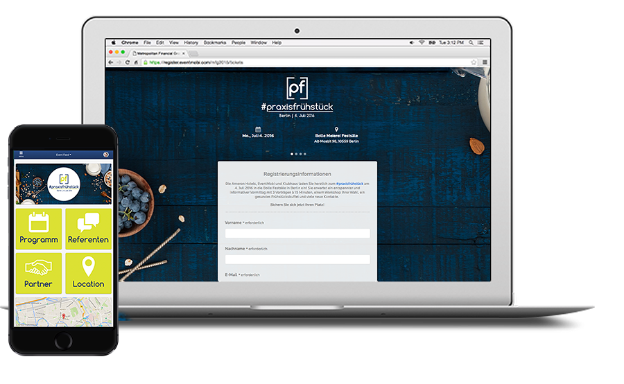 EventMobi #praxisfrühstück Registrierung